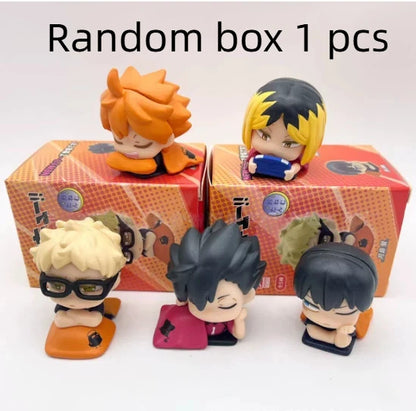 New In Stock Japanese Anime Volleyball Youth Shoulder To Shoulder Sleep Blind Box Kawaii Action Figure Desktop Ornament Gifts