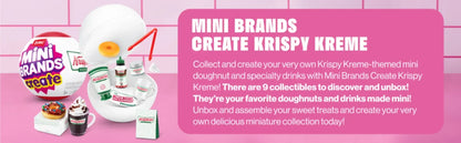 Zuru Mini Brands Krispy Kreme Create Series 1 Surprise Blind Box Toys Mini Food Donut Miniature Food Mystery Packaging Toys