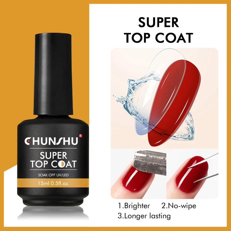 CHUNSHU TPO Free 6 IN 1 Extension UV Gel Polish In A Bottle Builder Nail Gel Rubber Base Coat Semi Permanent Nails Art 15ML