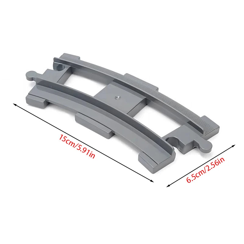 Big Size Building Block Bricks Train Tracks Crossover Parts Switch Straight Curved Duploes Accessories DIY Toy For Children Gift
