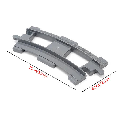 Big Size Building Block Bricks Train Tracks Crossover Parts Switch Straight Curved Duploes Accessories DIY Toy For Children Gift