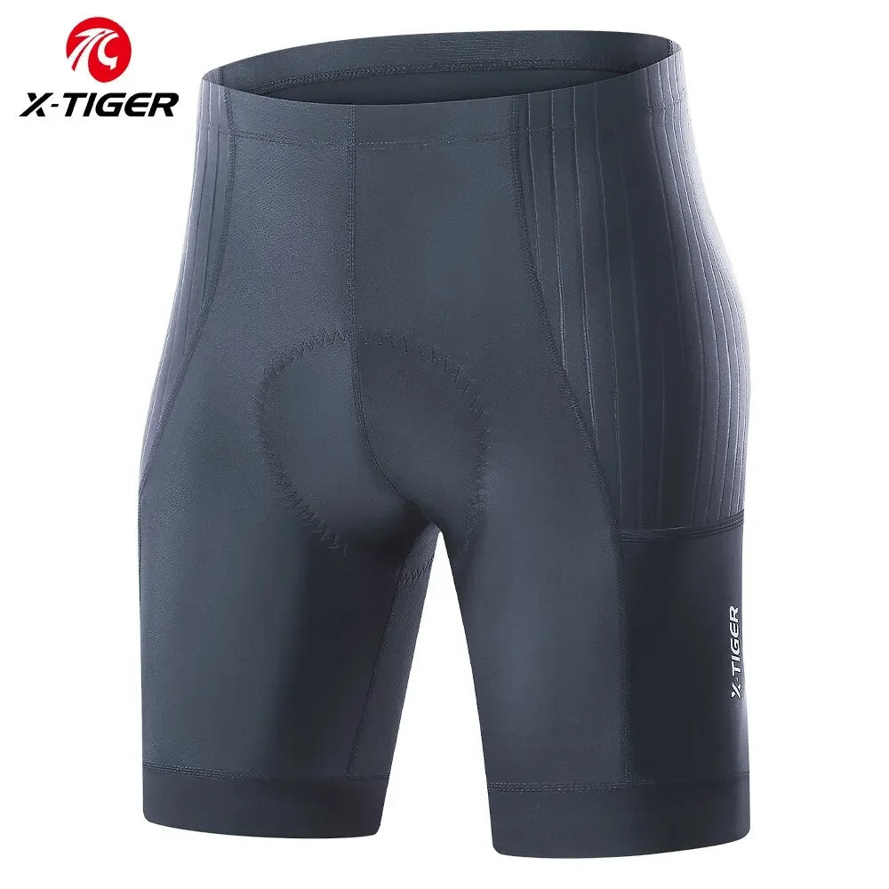 X-TIGER  Cycling Shorts Men Double Arrow Cushion Pad MTB Road Anti Slip Bike Shorts 7 Hours Ride Breathable Lycra Shorts