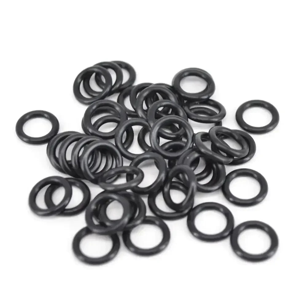 50pcs Rubber O Rings Black for Fishing Bite Alarms, Rod Pods, Bars Fishing Accessories