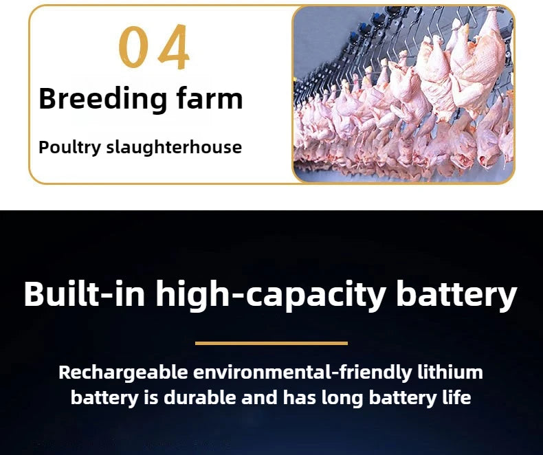 Portable Electric Chicken Plucker Fully Automatic Handheld Poultry Feather Removal Tool for Duck Goose Quail Defeathering