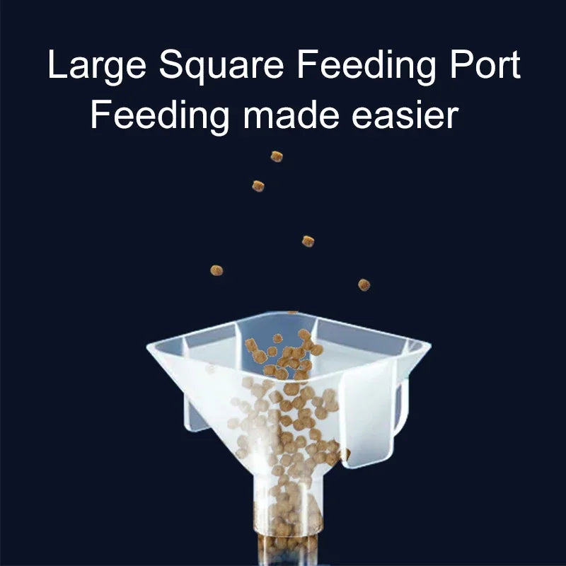 Acrylic Aquarium Fish Feeder Transparent Tube Telescopic Multifunctional  Fish Tank Food Dispenser with Feeding Ring