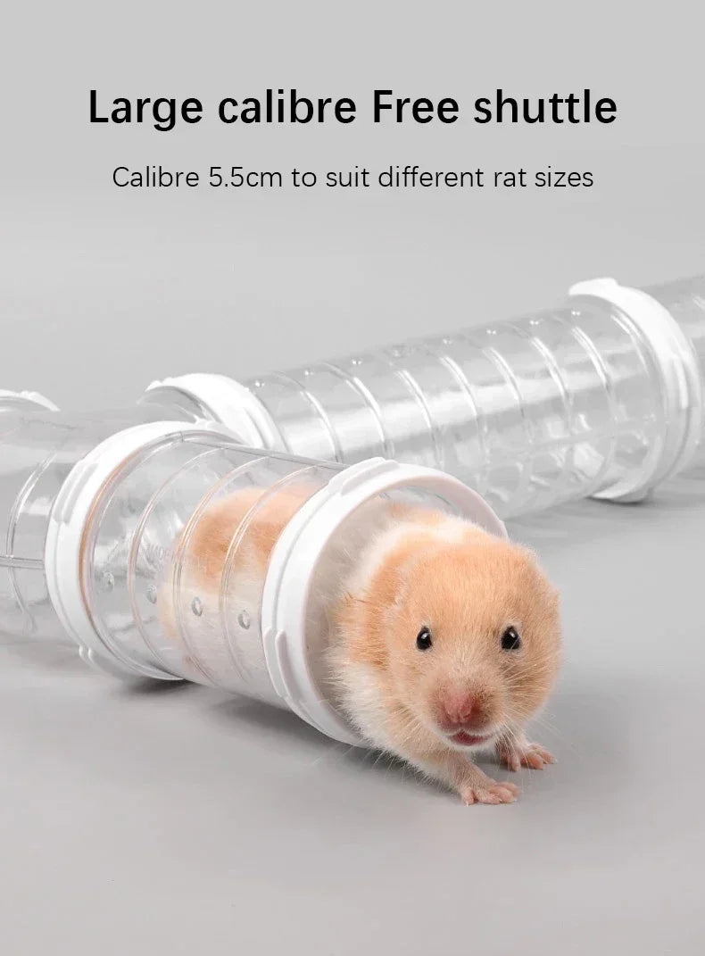 Hamster Coop External Pipelines Can Be Randomly Spliced DIY Landscape Design Pipes Hamster Cage Modification Movement Tunnel
