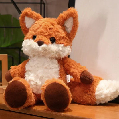 Cute Fluffy Fox Plush Toy Soft Cartoon Orange Foxes Stuffed Doll Baby Appease Children toys
