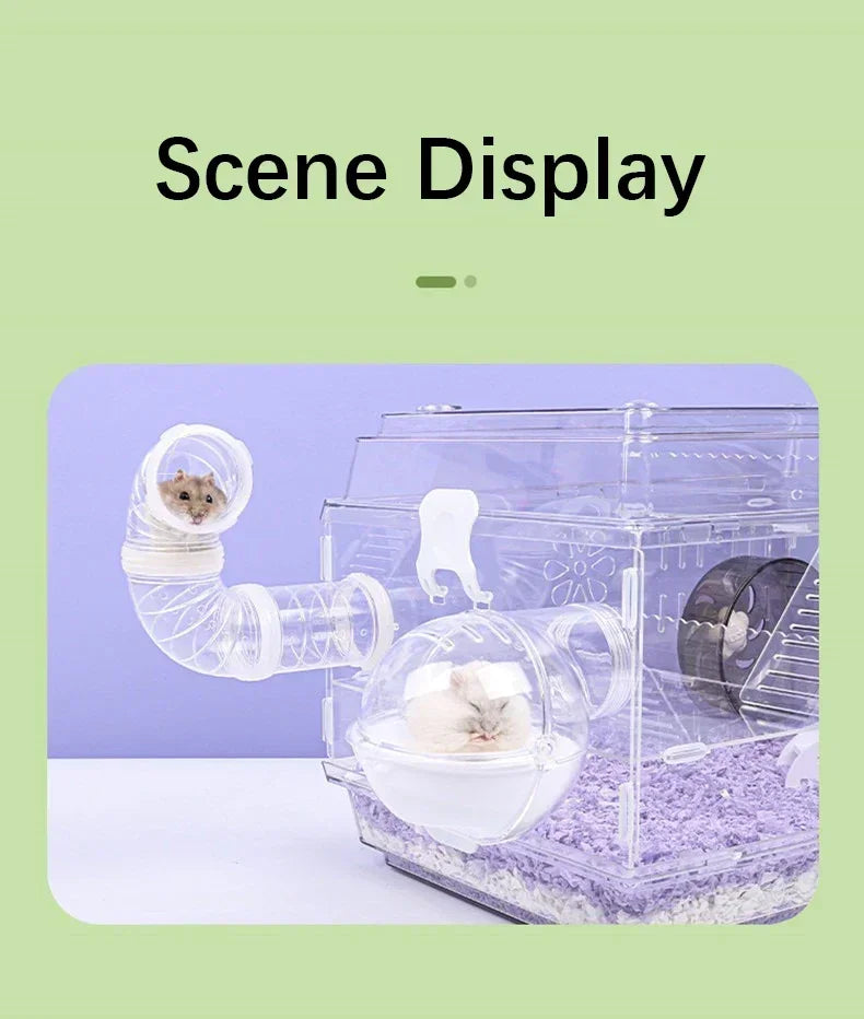 Hamster Coop External Pipelines Can Be Randomly Spliced DIY Landscape Design Pipes Hamster Cage Modification Movement Tunnel