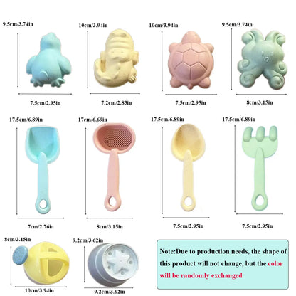 11/5/1 PCS Beach Sand Play Water Set Folding Bucket Summer Toys for Children Kids Outdoor Game Sandbox Accessories Color Random