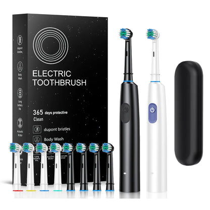 HOMEFISH Bestselling 5-Speed Rotating Electric Toothbrush 360° Rotating Soft Bristle Head Waterproof Sonic Rechargeable