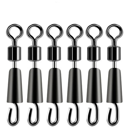 30/50PCSFishing Bearing Swivels Ball Bearing Swivel Solid Rings Fishing Connector Ocean Boat Quick Fast Link Connector