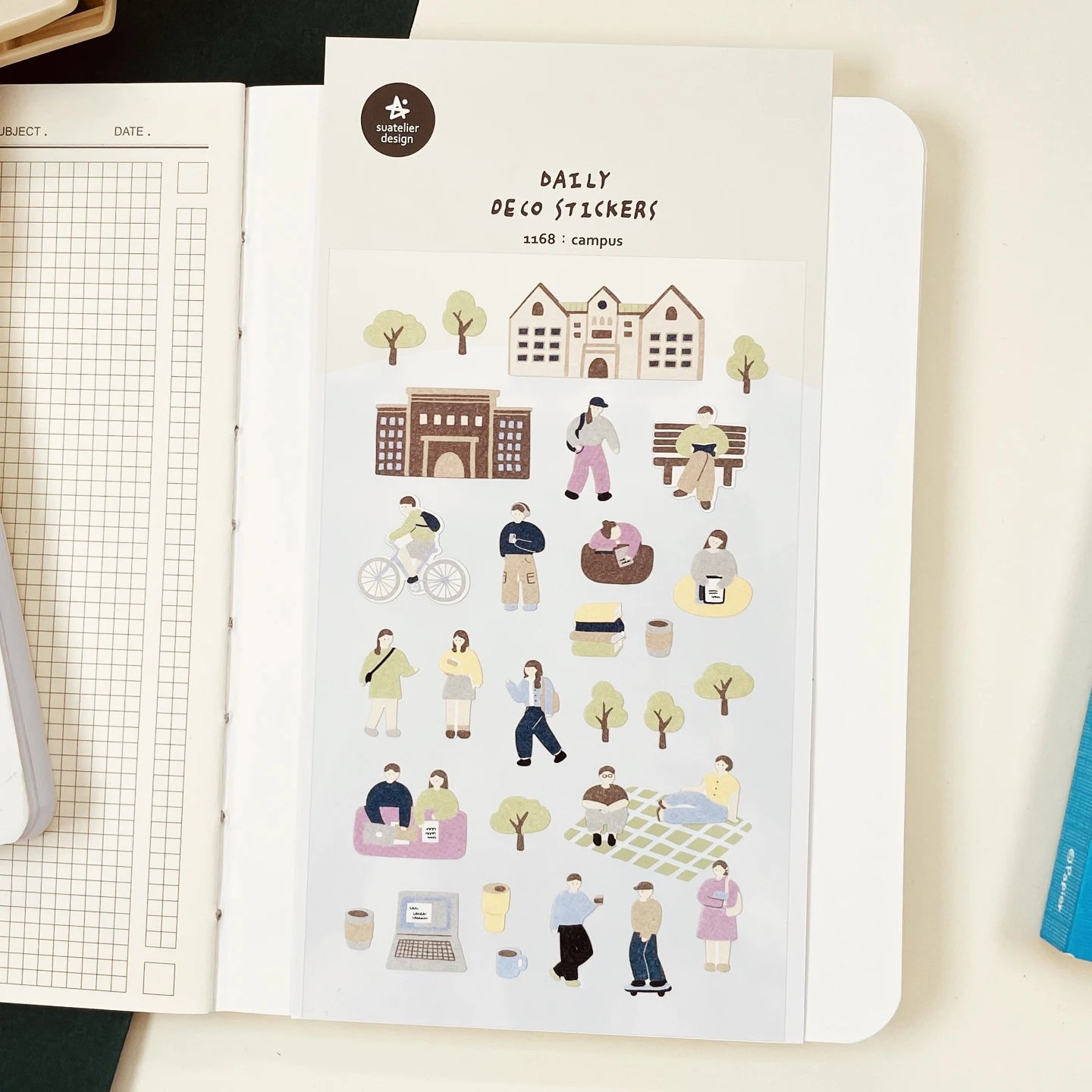 Korean Import Suatelier Travel Home Life Study Friend Stickers Scrapbooking Diy Journaling Diary Stationery Sticker School Gift