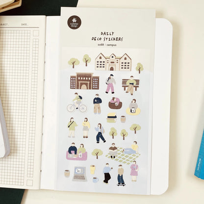 Korean Import Suatelier Travel Home Life Study Friend Stickers Scrapbooking Diy Journaling Diary Stationery Sticker School Gift