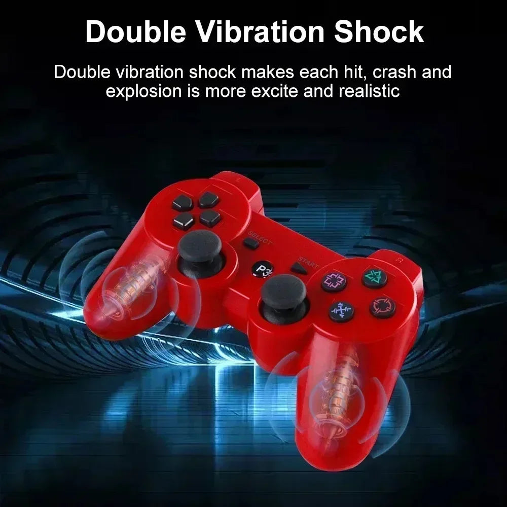 Bluetooth PS3 wireless gamepad gamepad vibration neutral wireless environmental protection ABS material snowflake button Perfect