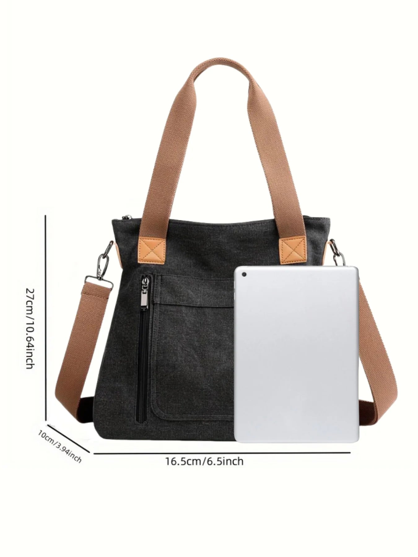 Women's Versatile Handbag Large Capacity Canvas Casual Shoulder Crossbody Bag