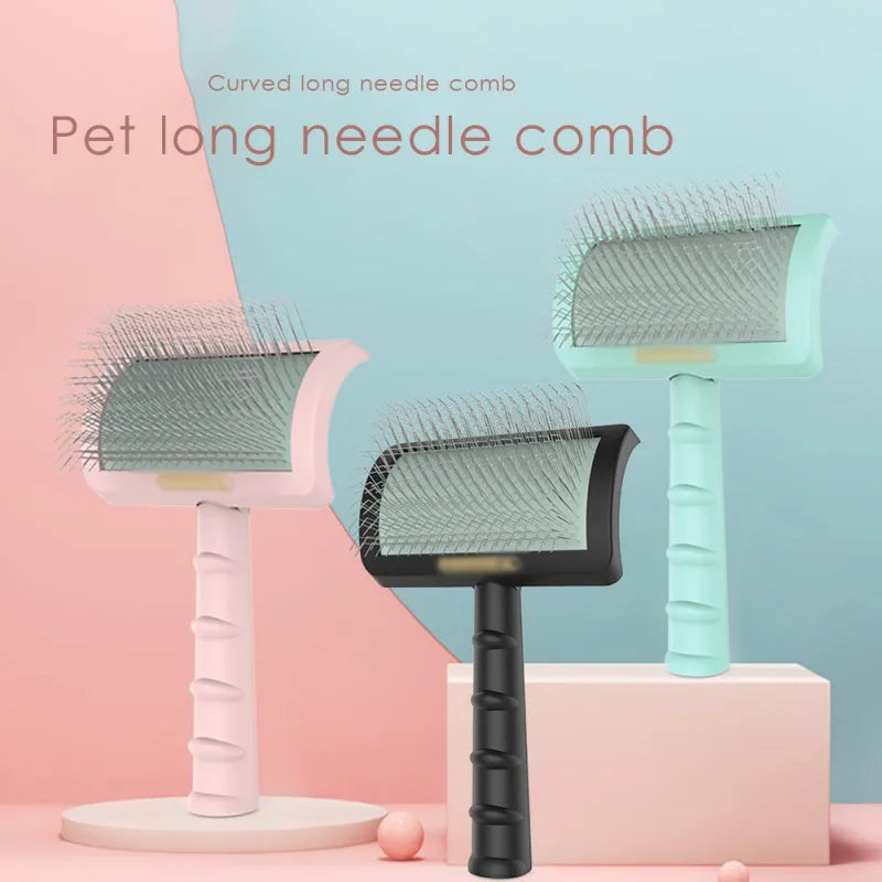 Pet Grooming Comb Shedding Hair Remove Needle Brush Slicker Massage Easy To Cleaning Large Dog Cat Fluffy Hair Tool Pet Supplies