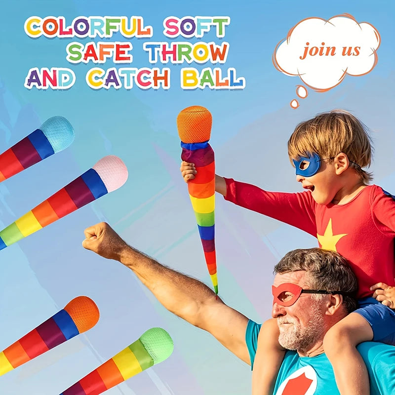 Rainbow Comet Ball Soft Tail 65cm Indoor Outdoor Play Ball Throwing Receiving Ball Park Sports Relax Coordination Training Ball