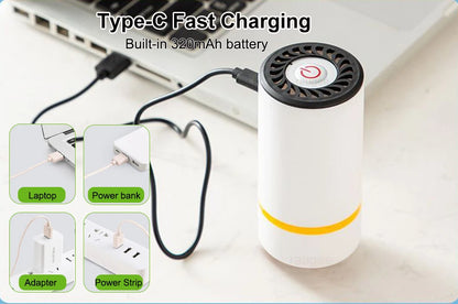 Vacuum Sealer Pump Electric Air Pump Rechargeable Automatic Sealing Machine with Reusable Vacuum Sealer Bags Food Packaging Bag