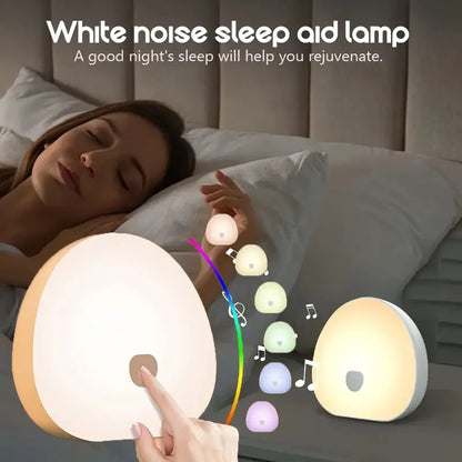 New White Noise Night Light with 7 Color Ambient Lights and 10 Soothing White Noise Sounds for Christmas Gift Bedroom Use