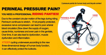 X-TIGER Cycling Shorts Breathable Mesh Cycling Underwear Gel Pad Shockproof MTB Bike Shorts Bicycle Underwear