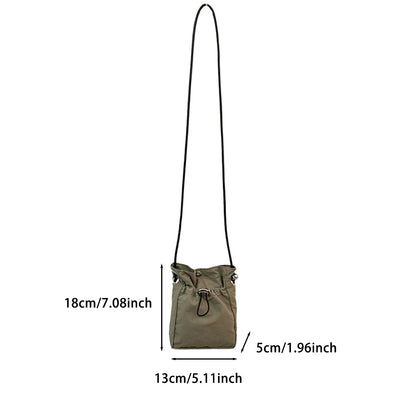 Nylon Crossbody Bag Soft Mini Phone Wallet Multifunctional Square Shoulder Bag Crossbody Purse Canvas Purse Messenger Bag