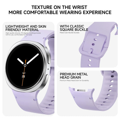 1:1 Sport Band for Samsung Galaxy watch 9 8 44mm 40mm 8 classic 46mm Wrist Replacement Belt Bracelet Correa Galaxy watch8 Straps