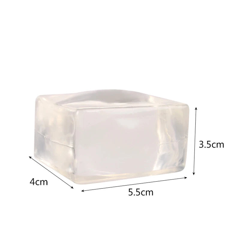 Transparent Ice Cubes Soft TPR Slow Rebound Sequins Maltose Ball Pinch Toy Stress Relief Elastic Squeezing Ball Decompression