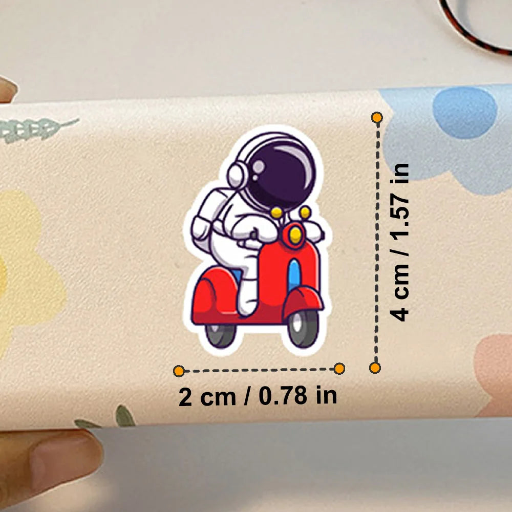 40-240pcs Astronaut Cosmonaut Stickers Cartoon Cute Decals Toy Stationery Guitar Phone Laptop Luggage Car Graffiti Kids Sticker