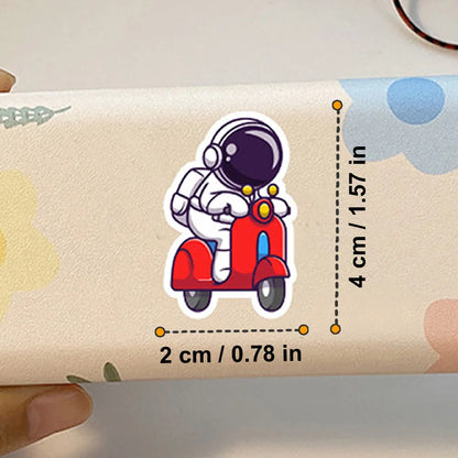 40-240pcs Astronaut Cosmonaut Stickers Cartoon Cute Decals Toy Stationery Guitar Phone Laptop Luggage Car Graffiti Kids Sticker