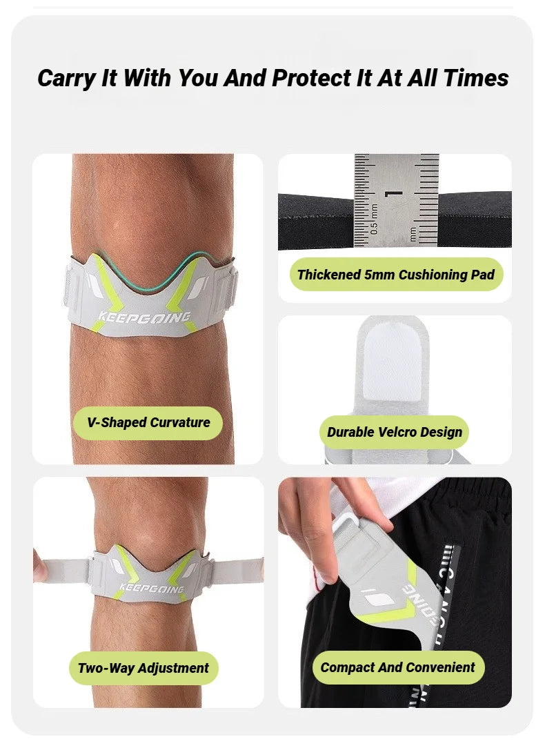 1PCS Basketball Strap Patella Band Protection Kneecap Knee Tendon Support Strape Brace Adjustable Absorption Compression Pad