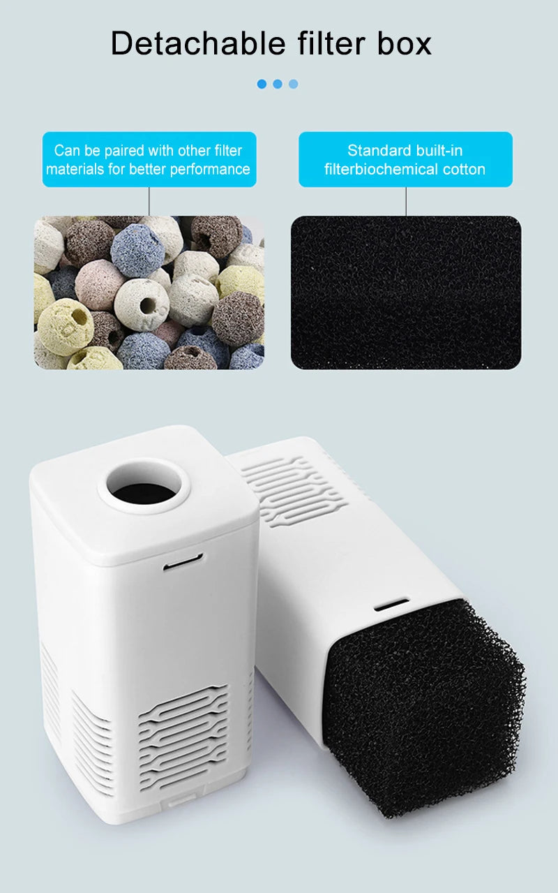 Aquarium Filter Pump Fish Tank Submersible Silent Air Oxygen Aerator Water Change Pump Aquarium Air Pump Wave Maker 220v