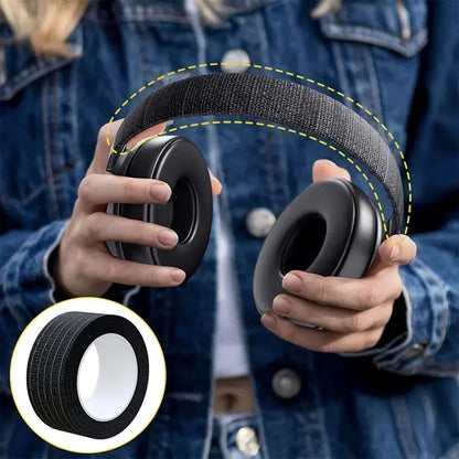 3-Pack Tearable Headphone Headband Protector Tape, Anti-Aging Peeling Repair Strip for Over-Ear Headsets, Durable Fiber Material