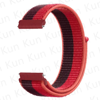 20mm 22mm Band For Samsung Galaxy Watch 6/5/4/5pro/4/6 Classic/active 2 Nylon loop sport bracelet huawei watch GT 4-2-2e-3 Strap