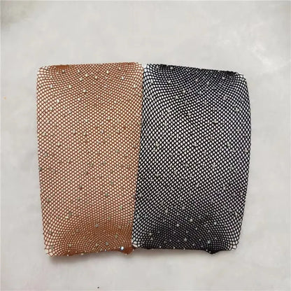Child Fish Net Rhinestone Stretchy Tight Performance Costume Fishnet Legging Princess Baby Girls Shining Diamonds Mesh Pantyhose