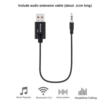 Wireless Audio Adapter Bluetooth 5.0 Receiver Car Kit 3.5MM 3.5 Jack AUX Auto Stereo Music USB Dongle for Car Speaker Amplifier