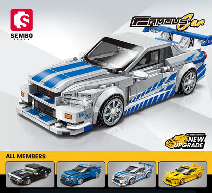 SEMBO BLOCK City Famous Technical Sports Car Supercar Model Assembly Building Block Classic Vehicle Series Bricks Boy Toys Gifts