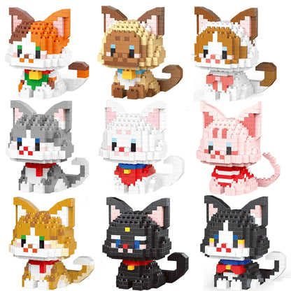 Charming Shiba Inu or Black Cat Building Block Kit (in bag) Delightful Pet Models for Creative Unique Gift Idea Decorative Piece