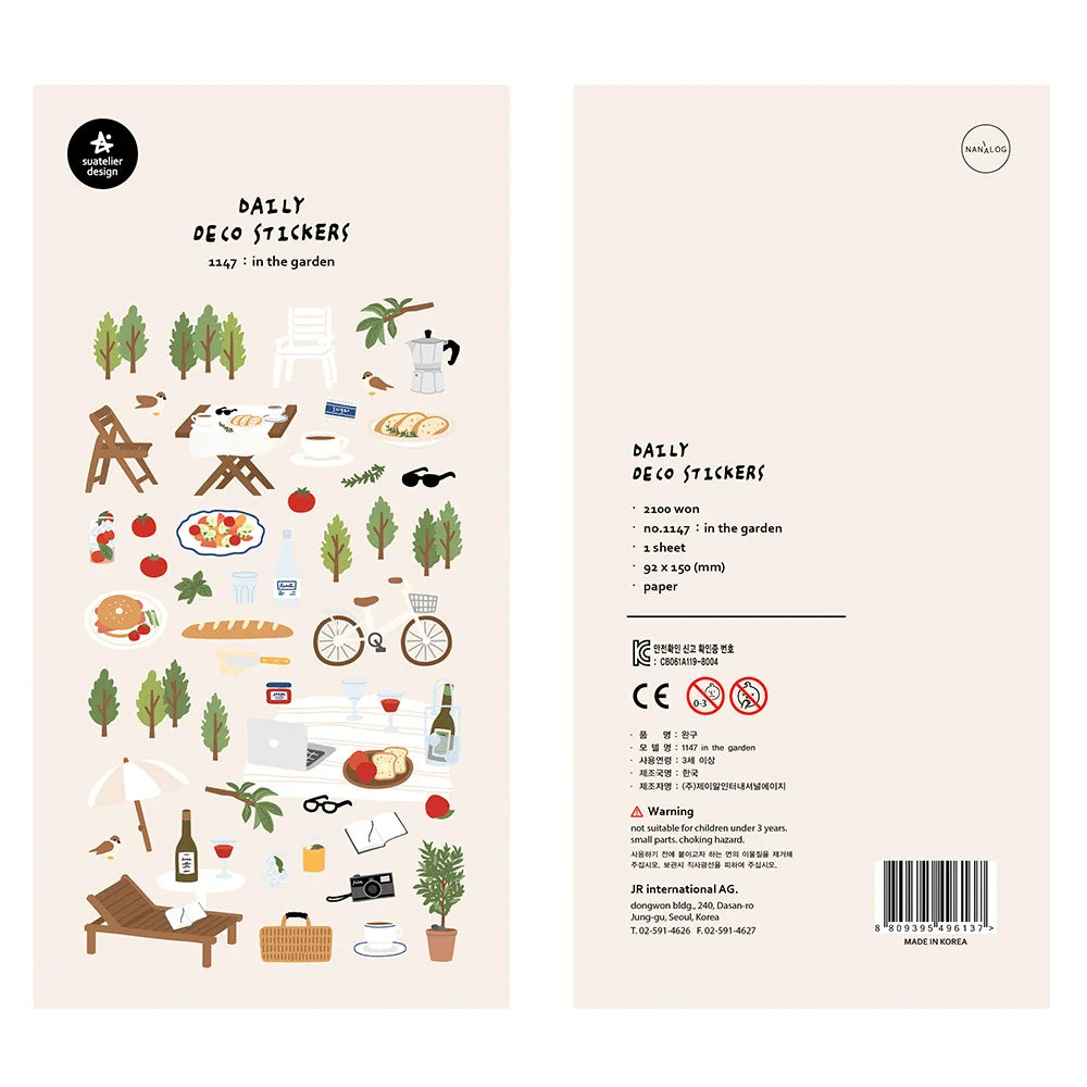 Korean Import Suatelier Travel Home Life Study Friend Stickers Scrapbooking Diy Journaling Diary Stationery Sticker School Gift