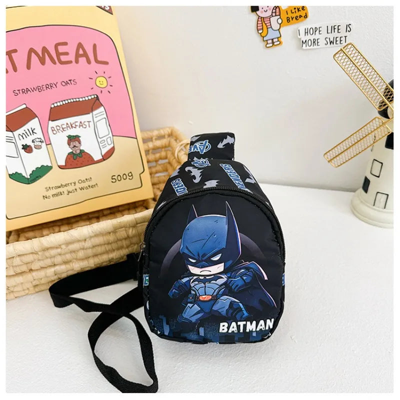 Marvel'S New Children'S Bag Spider Man Iron Man Captain America Shoulder Bag For Boys And Girls Travel Change Crossbody Bag