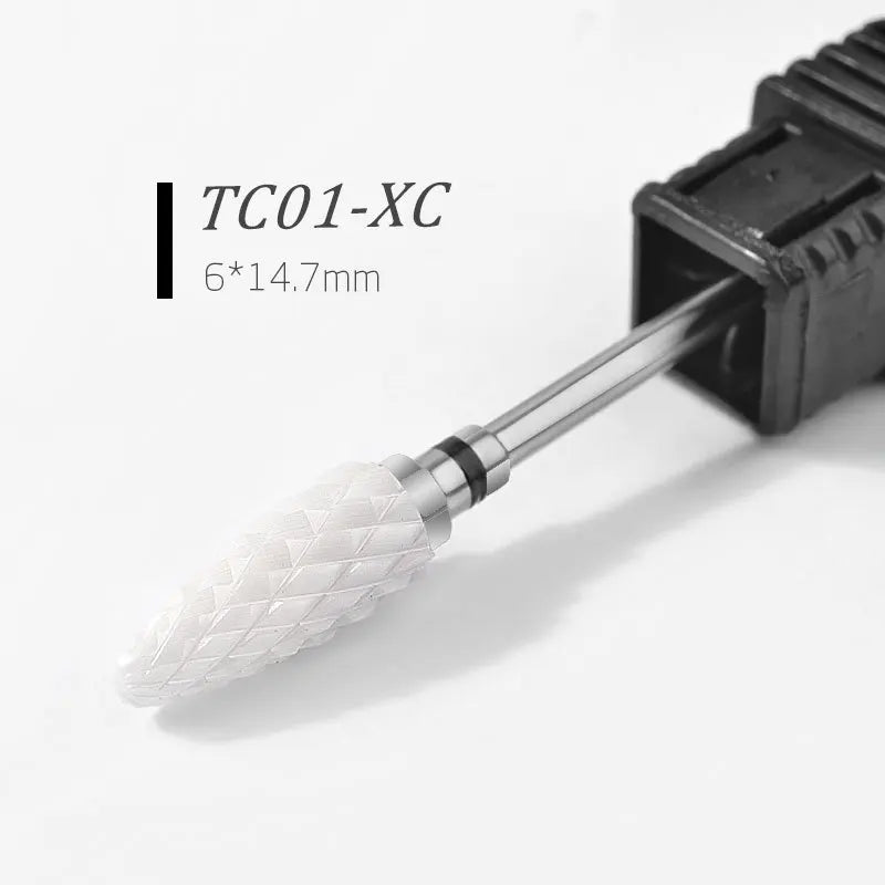 1/5pcs Ceramic Nail Drill Bits Milling Cutter Nail Files Grinding Head Electric Pedicure Manicure Polish Cuticle Clean Nail Tool