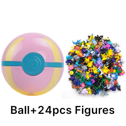 аниме фигурки Toys 7Cm Elf Ball 2-3cm Anime Action PokeBall Figures Monster Toy Model Dolls Children Christmas Gift