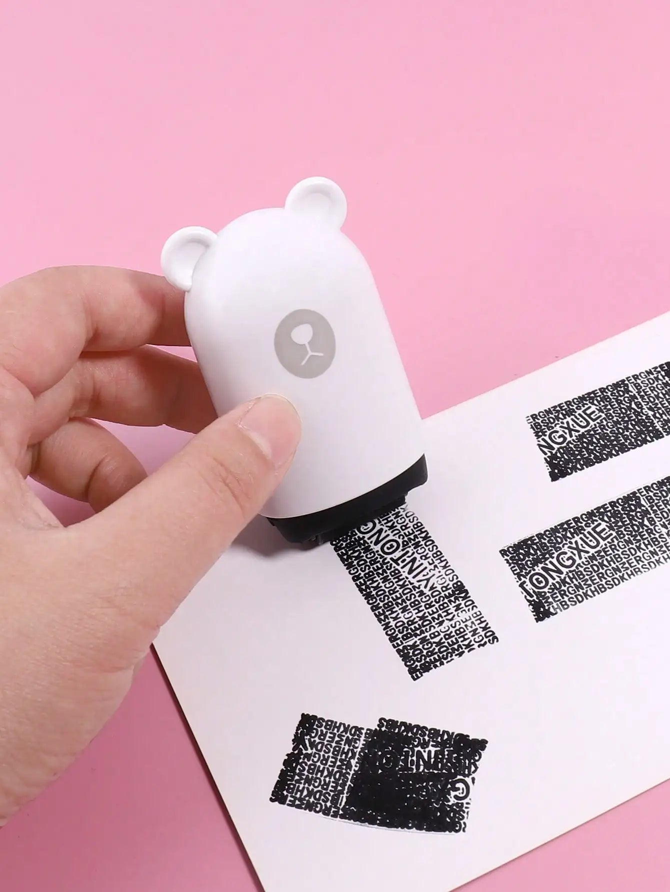 1 Cute Bear Shaped Roller Stamp, Study Notebook Typos Cover Graffiti Fashion Stamp, Personal Privacy Graffiti Daily Necessities