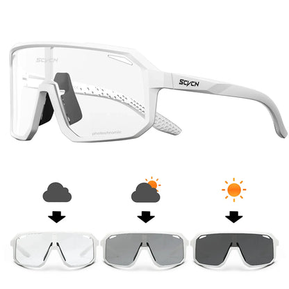 SCVCN New Sports Men UV400 Cycling Glasses Bike Sunglasses Outdoor Eyewear  MTB Bicycle Women Riding Hiking Goggles