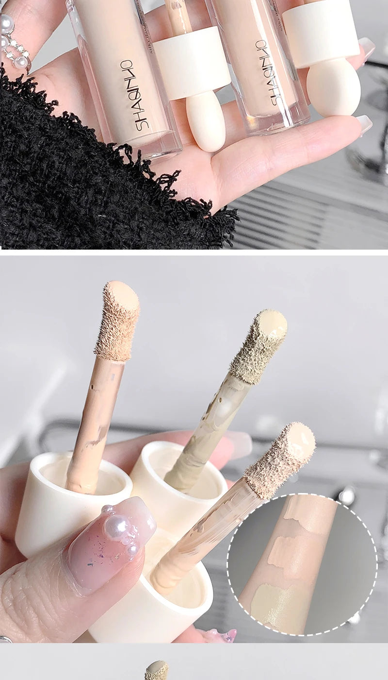 SHAQINUO Flawless Hydrating Concealer - Brightens Dark Circles & Smooths Tear Troughs | Long-lasting Formula, Non-cakey Finish