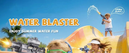 Electric Water Blaster Gun Children Automatic Water Pistol WaterGun with Led Light Summer Outdoor Game Party Toy for Adults Kids