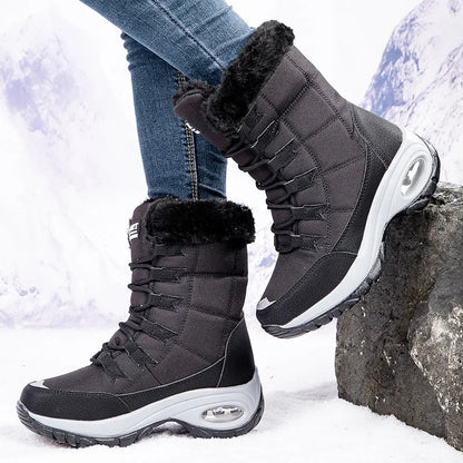 Women's Classic Winter Snow Boots - Handmade Warm Ankle Boots, Platform Shoes