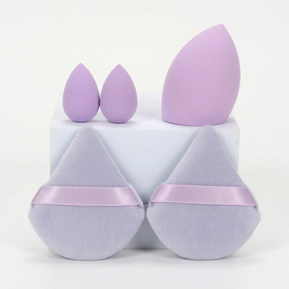5Pcs Professional Makeup Sponge Set - Soft, Gentle, Multi-Purpose Tools for Perfect Foundation, Powder and Blush Application