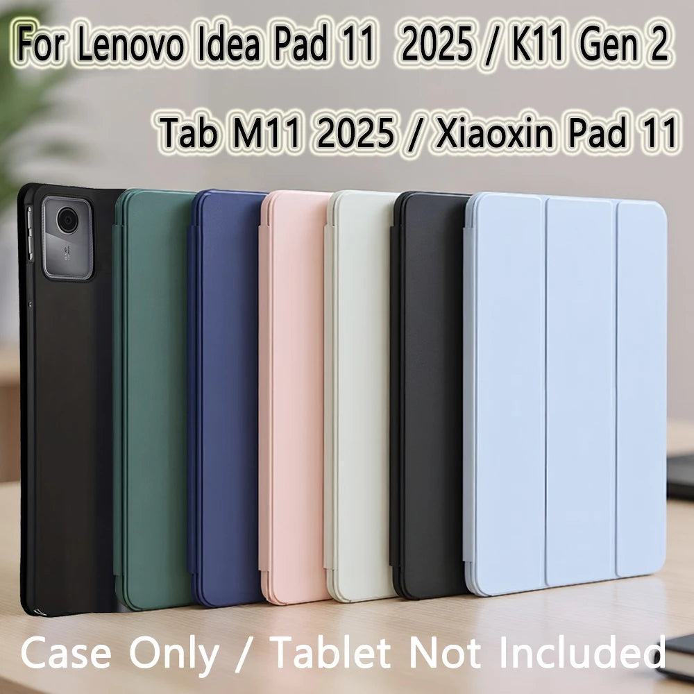 Case for Lenovo Idea Tab 11 2025 / K11 Gen2 / Xiaoxin Pad 11 2025 / Tab M11 Magnetic Flip Stand Smart Cover Soft Silicone Shell