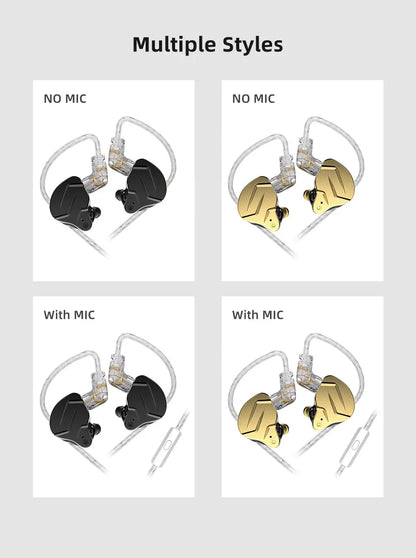 KZ ZSN PRO X Metal In Ear Earphone 1BA 1DD Hybrid Drive HIFI Sport Noise Cancelling Earbud Headset KZ ZSNPROX ZES ZEXPRO DQ6S