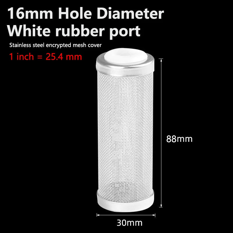 12/16mm Aquarium Inflow Inlet Filter Stainless Steel Mesh Net Guard Fish Tank Filter Accessories Intake Strainer Prefilter Cover